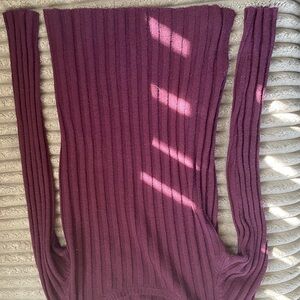 Elegant Purple Ribbed Sweater